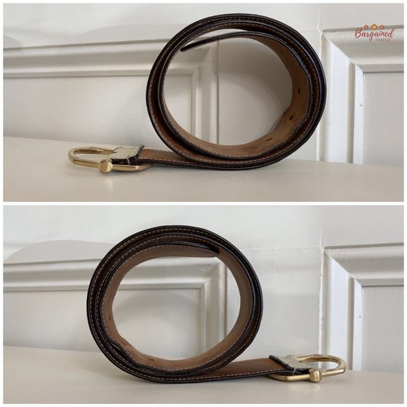 Authentic Gucci Cream GG Embossed Signature Leather Gold Pin Buckle Belt 90/36 - Picture 9 of 13